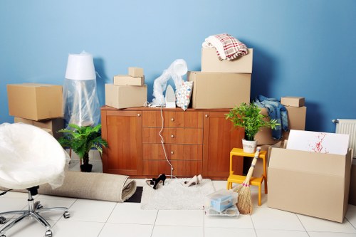 Student removals team helping with boxes and furniture in Finsbury Park