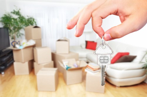 Careful loading of household items during a Finsbury Park move