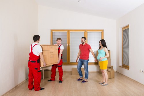 Furniture protection and packing materials used for a flat relocation