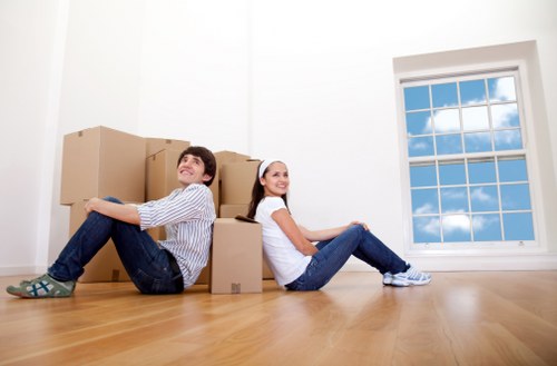Commercial moving truck used for office and business transport