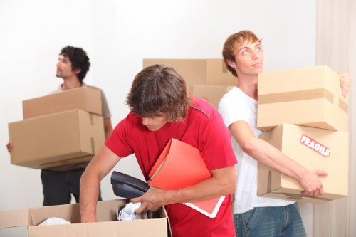 Office furniture being moved safely in a North London business relocation