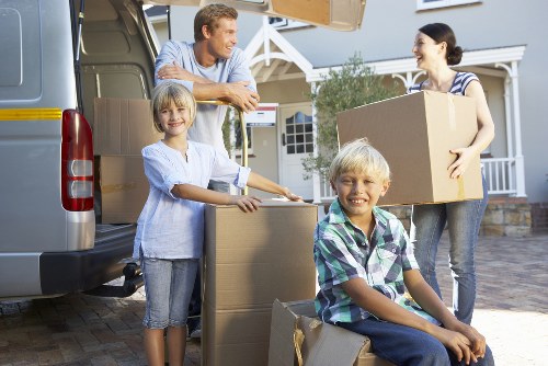 Careful loading of student furniture during a Finsbury Park move