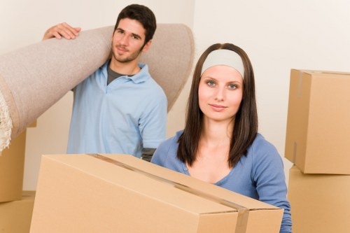 Boxes and essentials prepared for a student move in Finsbury Park