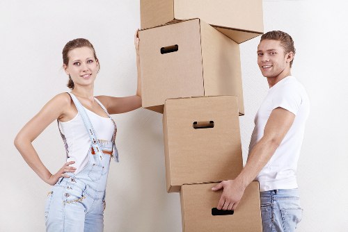 Local removal van helping with furniture transport in Finsbury Park