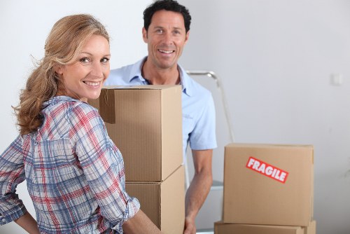 Removal van loading outside a North London property with careful access planning