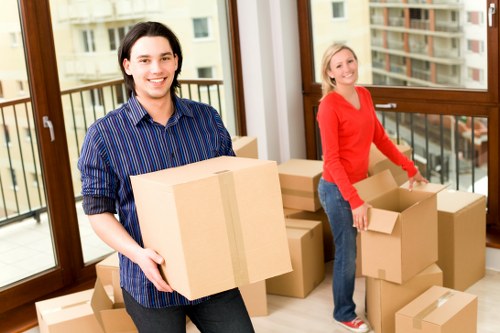 Furniture loading into a van for a Finsbury Park removal job