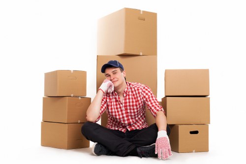 A moving van arranged for a flat removal service in Finsbury Park